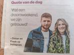 Suzan en Freek : wat een droomweekend, We zijn Getrouwd !, Verzamelen, Tijdschriften, Kranten en Knipsels, Nederland, Knipsel(s)