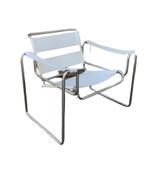 Wassily fauteuil ontworpen door Marcel Breuer, Huis en Inrichting, Gebruikt, Leer, Vintage, 75 tot 100 cm