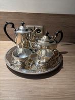 Verzilverd theeservies, Antiek en Kunst, Ophalen of Verzenden, Zilver