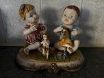 Vintage Bassano Beeldje - Kinderen met Hond, Antiek en Kunst, Kunst | Beelden en Houtsnijwerken, Ophalen of Verzenden