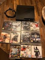 PS3 + PS3 games, Spelcomputers en Games, Spelcomputers | Sony PlayStation 3, Met 2 controllers, Ophalen of Verzenden, Slim, Gebruikt