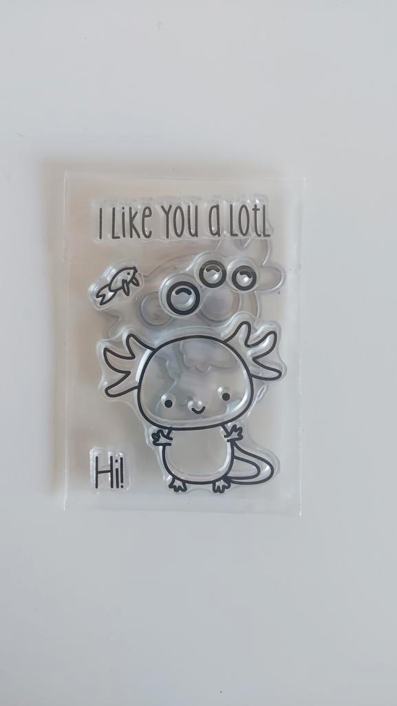 Axolotl Stempelsetje met Stansen, Hobby en Vrije tijd, Stempelen, Nieuw, Clearstamp, Verzenden