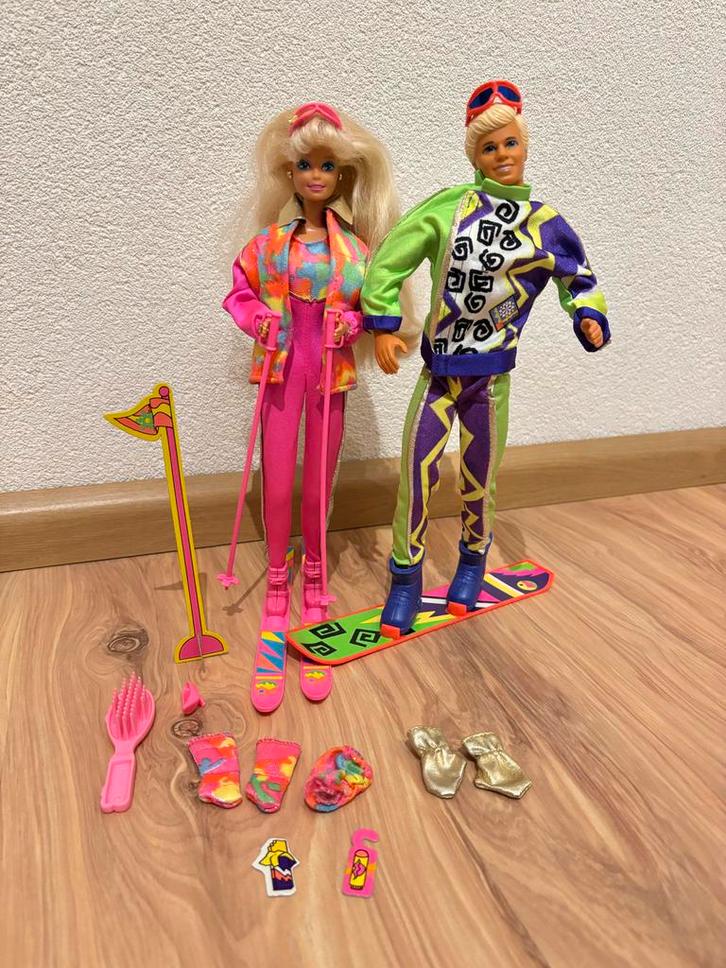 Ski Fun Barbie & Ken, Kinderen en Baby's, Speelgoed | Poppen, Zo goed als nieuw, Barbie, Ophalen of Verzenden