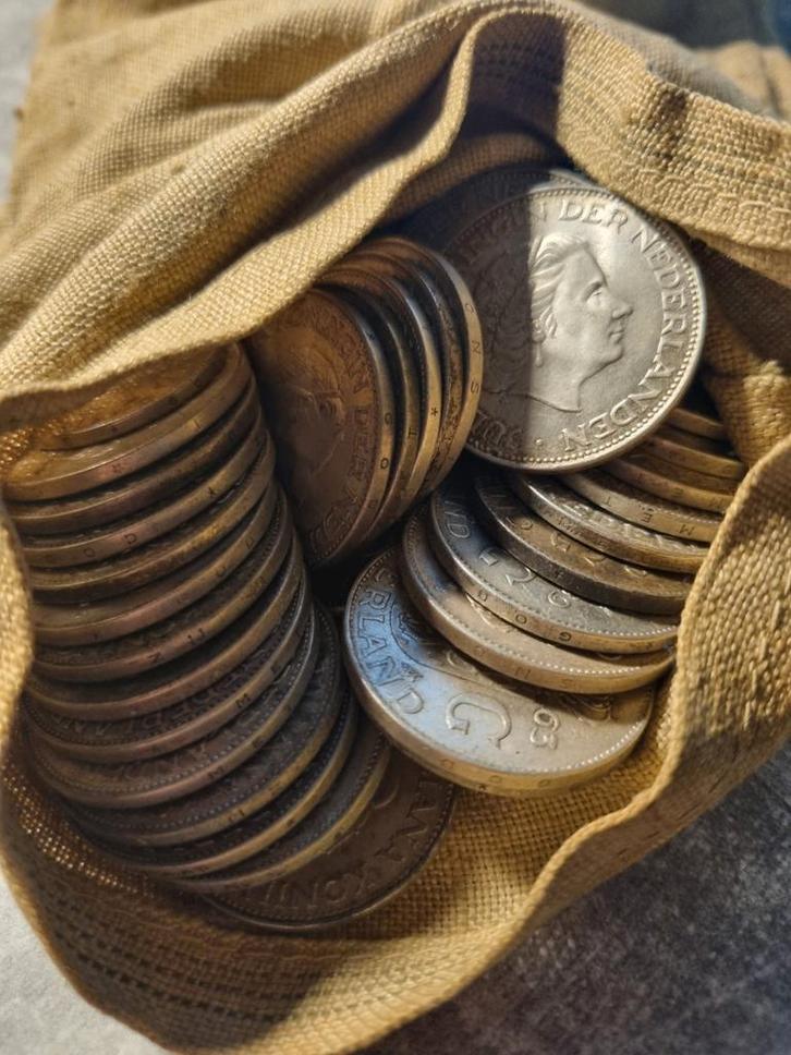 Zilver nederlandse munten, Postzegels en Munten, Munten | Nederland, Setje, Koningin Juliana, Zilver, Ophalen of Verzenden