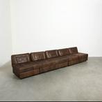 Vintage Percival Lafer MP145 Modulaire Bank - Bruin Leer, Ophalen, Gebruikt, Leer