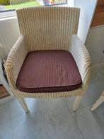2 Creme Eetkamerstoelen Lloyd Loom Stijl, Huis en Inrichting, Stoelen, Ophalen, Riet of Rotan, Gebruikt, Twee