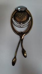 Broche/hanger Art Deco carneool cabochon steen WD-022, Ophalen of Verzenden, Overige materialen, Broche