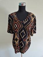 Top116 - Zwart-bruin Geisha shirt maat XXL-44 (1), Kleding | Dames, T-shirts, Zwart, Maat 42/44 (L), Ophalen of Verzenden, Zo goed als nieuw