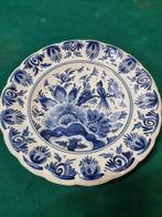 wandbord delfts blauw met bloemen en vogel zeldzaam, Ophalen of Verzenden, 'T Olde Gre-j, Info@toldegrej.nl, Endepoelstraat 20f Didam