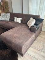 Loungebank Suède Look, 2.50m breed, Rookvrij, Ophalen, 250 tot 300 cm, 125 tot 150 cm, Zo goed als nieuw