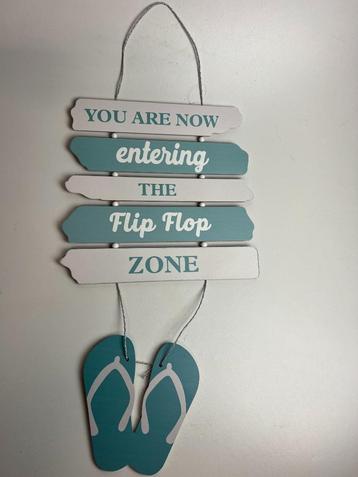 Tekstbord “Flip flop zone”