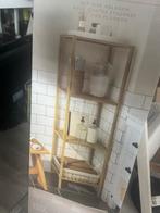 Nieuwe Bamboe Stellingkast - 4 Planken, Ophalen, (Half)hoge kast, Minder dan 50 cm, Nieuw