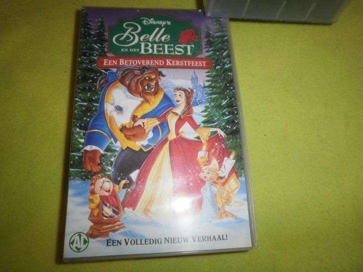 BEAUTY AND THE BEAST "The Enchanted Christmas" Op VIDEO!, Cd's en Dvd's, VHS | Kinderen en Jeugd, Zo goed als nieuw, Tekenfilms en Animatie