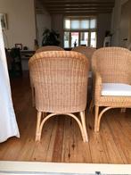 4 rieten / rotan stoelen , merk Rohe, samen € 200,=, Ophalen, Zo goed als nieuw, Bruin, Twee