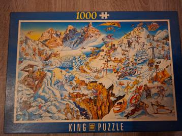 King Puzzle 1000 stukjes - Winterlandschap beschikbaar voor biedingen
