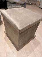 Champagne  beige poef, Minder dan 50 cm, Gebruikt, Vierkant, Ophalen of Verzenden