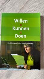 Cees Bos - Willen = kunnen = doen, Zo goed als nieuw, Nederlands, Overige niveaus, Cees Bos