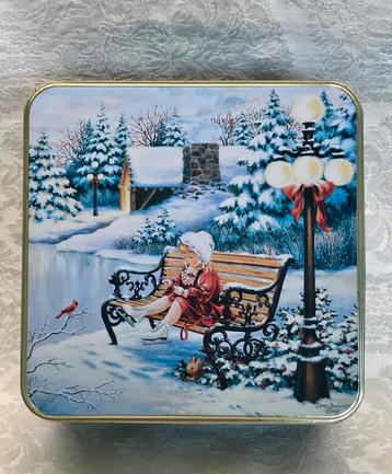 Trommel met winterlandschap beschikbaar voor biedingen