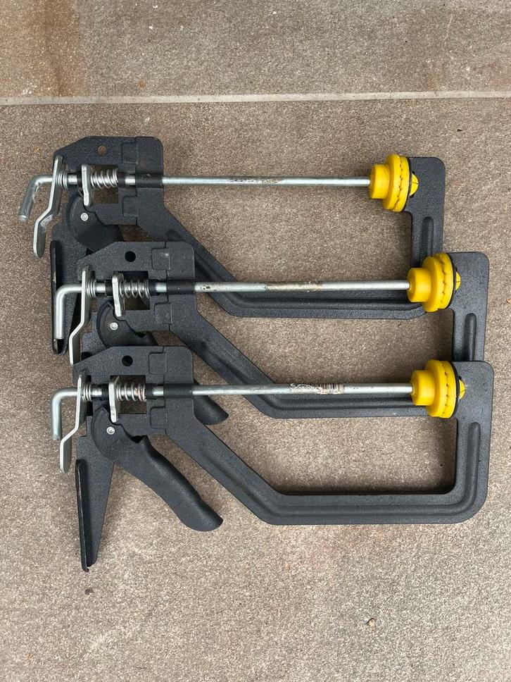 3x Snelspanklemmen / Lijmklemmen, Doe-het-zelf en Verbouw, Gereedschap | Handgereedschap, Gebruikt, Ophalen of Verzenden
