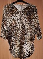 Tuniek in panter motief maat XL, hals met rits, Bruin, Maat 46/48 (XL) of groter, Ophalen of Verzenden, Zo goed als nieuw