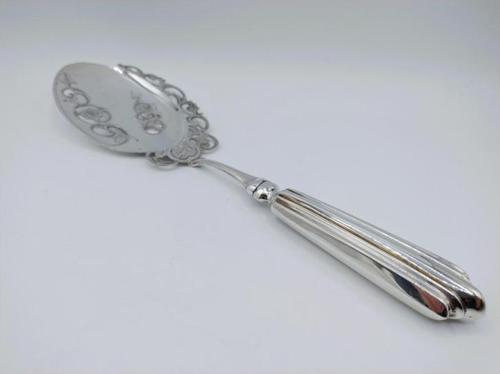 Zilveren visdienschep, A. de Rooij, 's-Hertogenbosch, 1868, Antiek en Kunst, Antiek | Goud en Zilver, Zilver, Verzenden