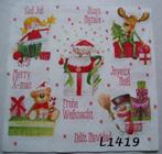 Servetten decoupage/bullet journal – KERST/Winter – L1419, Verzenden, Nieuw, Materiaal