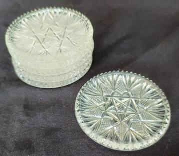 Vintage glazen amuse schaaltjes - jaren 60 (ruit/waaier) beschikbaar voor biedingen