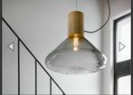 BROKIS Muffin PC851 MEDIUM FUME glas + oak design hanglamp, O, O, O, Ophalen of Verzenden