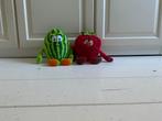 Twee leuke knuffeltjes: Watermeloen & Aardbei, Kinderen en Baby's, Ophalen of Verzenden, Zo goed als nieuw, Overige typen