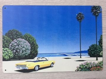 Hiroshi Nagai : Art Vaporwave city pop wandbord poster beschikbaar voor biedingen