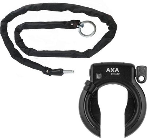 Axa Defender Set Ringslot / Insteekketting - Zwart 100 cm, Fietsen en Brommers, Fietsen | Racefietsen, Nieuw, Overige merken, Minder dan 10 versnellingen