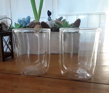 2 dubbelwandige glazen (nieuw in de doos) 