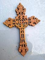 Oud Gietijzeren Kruis - 17 cm, Antiek en Kunst, Ophalen of Verzenden