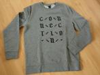 H&M - grijze sweat trui Connection maat M, Maat 48/50 (M), Ophalen of Verzenden, Zo goed als nieuw, Grijs