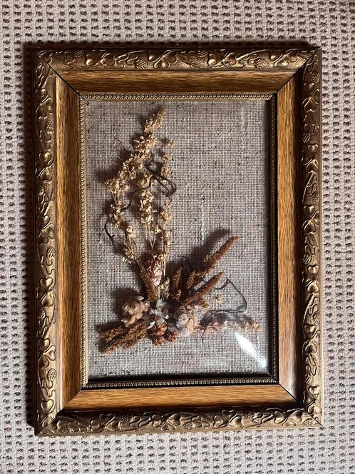Vintage  brocante  Schilderij lijst met bol gkas, Huis en Inrichting, Woonaccessoires | Lijsten, Zo goed als nieuw, Minder dan 50 cm