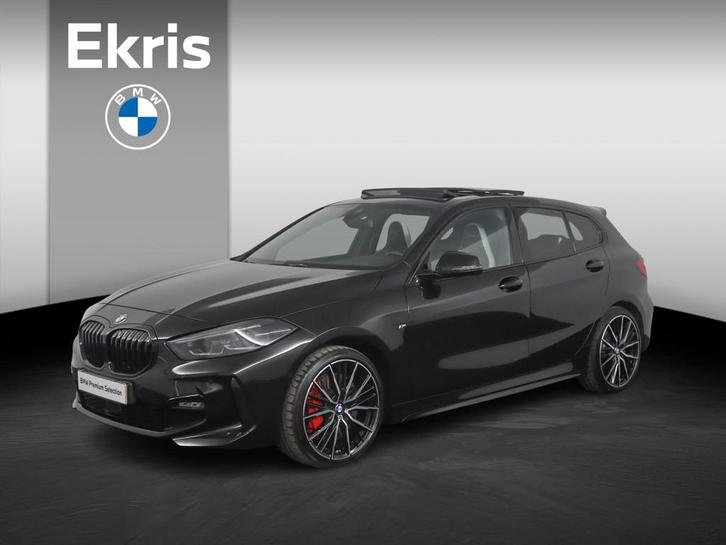 BMW 1-serie 118i M-Sport Pro | Glazen Panoramadak | 19" Dubb, Auto's, BMW, Bedrijf, Te koop, 1-Serie, Achteruitrijcamera, Airbags