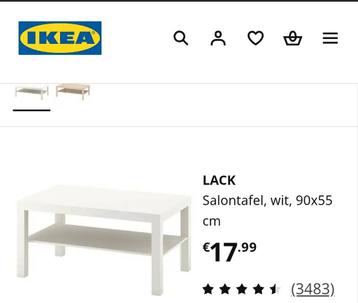 Te koop IKEA salontafel wit helemaal nieuw beschikbaar voor biedingen