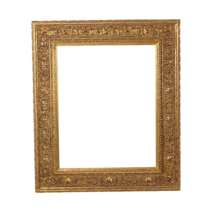Klassieke Oude Houten Barok Rococo Stijl Lijst Goud 69x59cm, Huis en Inrichting, Woonaccessoires | Lijsten, Gebruikt, 50 tot 75 cm
