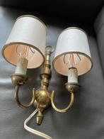 Tweearmig koperen wandlamp (jaren 60), Ophalen of Verzenden