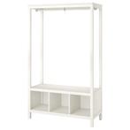 IKEA HEMNES Kapstok of open kledingkast, wit gebeits, Huis en Inrichting, Kasten | Kledingkasten, Ophalen, Gebruikt, 100 tot 150 cm