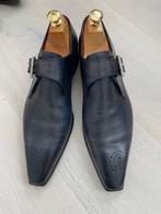 Borgioli donkerblauwe gladde single monks gespschoenen 43, Kleding | Heren, Schoenen, Verzenden, Zo goed als nieuw, Blauw