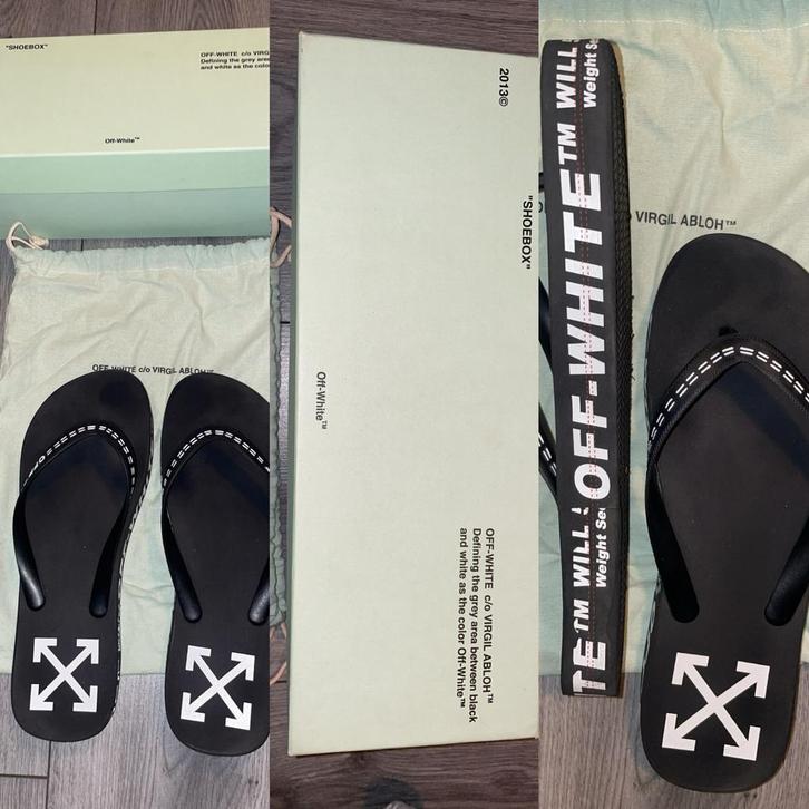 Offwhite Industrial Teenslippers - Origineel, Kleding | Heren, Schoenen, Nieuw, Slippers, Zwart, Ophalen of Verzenden