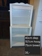 Witte Boekenkast met 3 Planken, Ophalen of Verzenden, Gebruikt