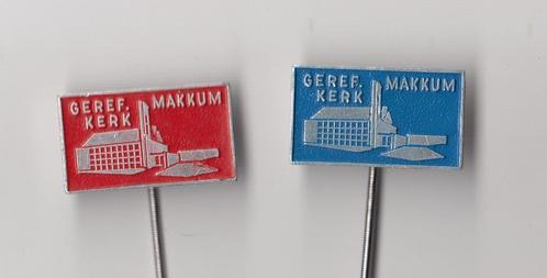 Makkum Gereformeerde Kerk speldjes, Verzamelen, Speldjes, Pins en Buttons, Gebruikt, Speldje of Pin, Overige onderwerpen, Ophalen of Verzenden