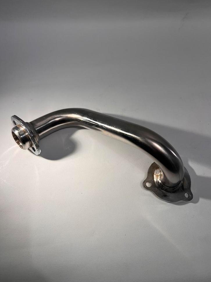 Voorbocht RVS ontgrenst Derbi, Fietsen en Brommers, Brommeronderdelen | Algemeen, Nieuw, Uitlaat, Ophalen of Verzenden