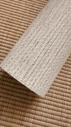 Restant behang beige, grijs japandi linnenlook, Ophalen of Verzenden, Minder dan 10 m², Beige, Japandi