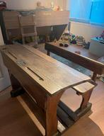Schoolbankje Rothuizen vintage, Ophalen, Gebruikt, Tafel(s) en Stoel(en)