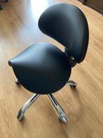 Ergonomische zadel-stoel met rugleuning, Huis en Inrichting, Bureaustoelen, Zwart, Ophalen of Verzenden, Zo goed als nieuw, Bureaustoel