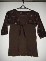 JURK met BOLERO (set), Mt 104 - 110, bruin, Ophalen of Verzenden, Zo goed als nieuw, Meisje, Jurk of Rok