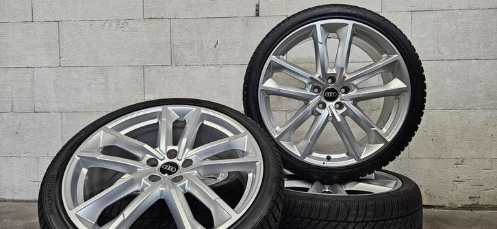 21" Audi Sport A6 S6 C8 4K orig velgen winterbanden 7.5mm, Auto-onderdelen, Banden en Velgen, Banden en Velgen, Winterbanden, 21 inch